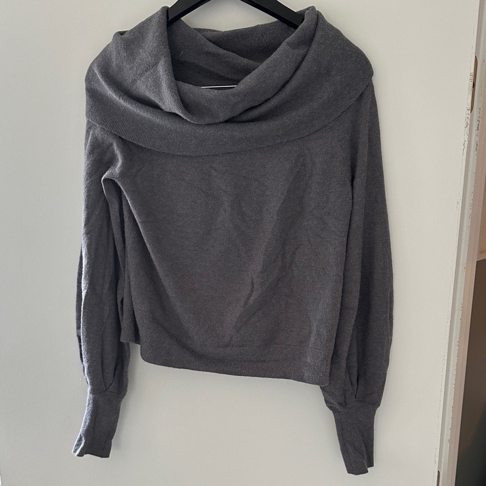 Treasure & Bond Charcoal Cowl Neck Sweater